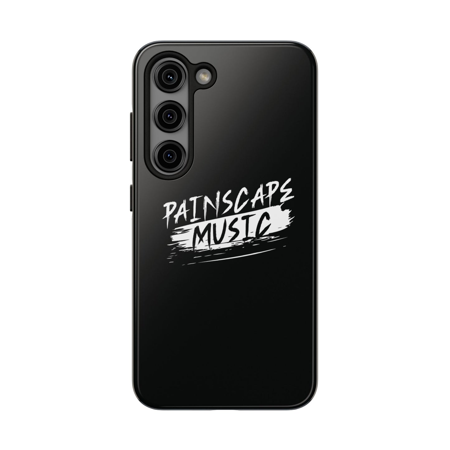 Tough Phone Case — "Painscape Music" Black Protective Phone Cover