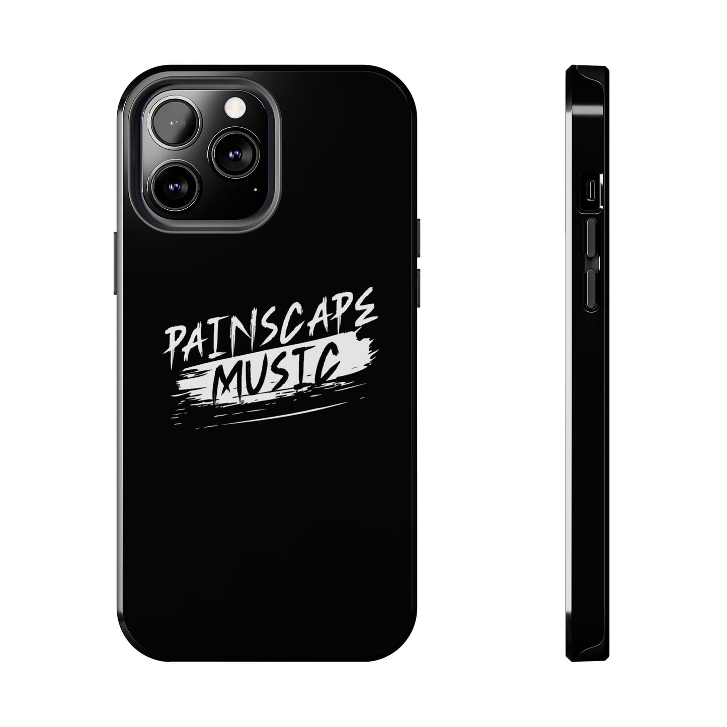 Tough Phone Case — "Painscape Music" Black Protective Phone Cover
