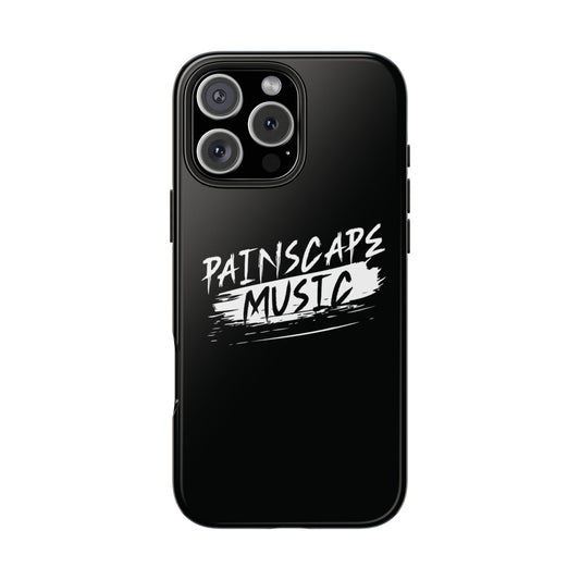 Tough Phone Case — "Painscape Music" Black Protective Phone Cover