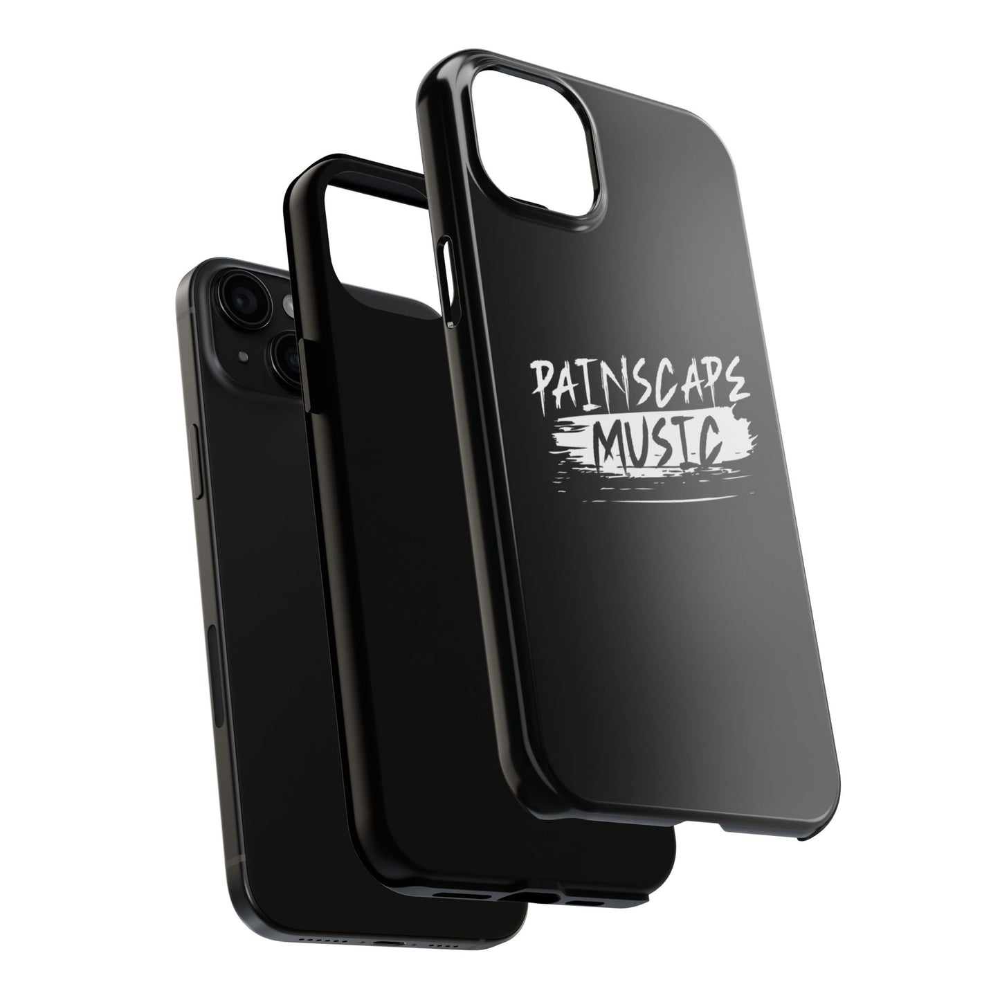 Tough Phone Case — "Painscape Music" Black Protective Phone Cover