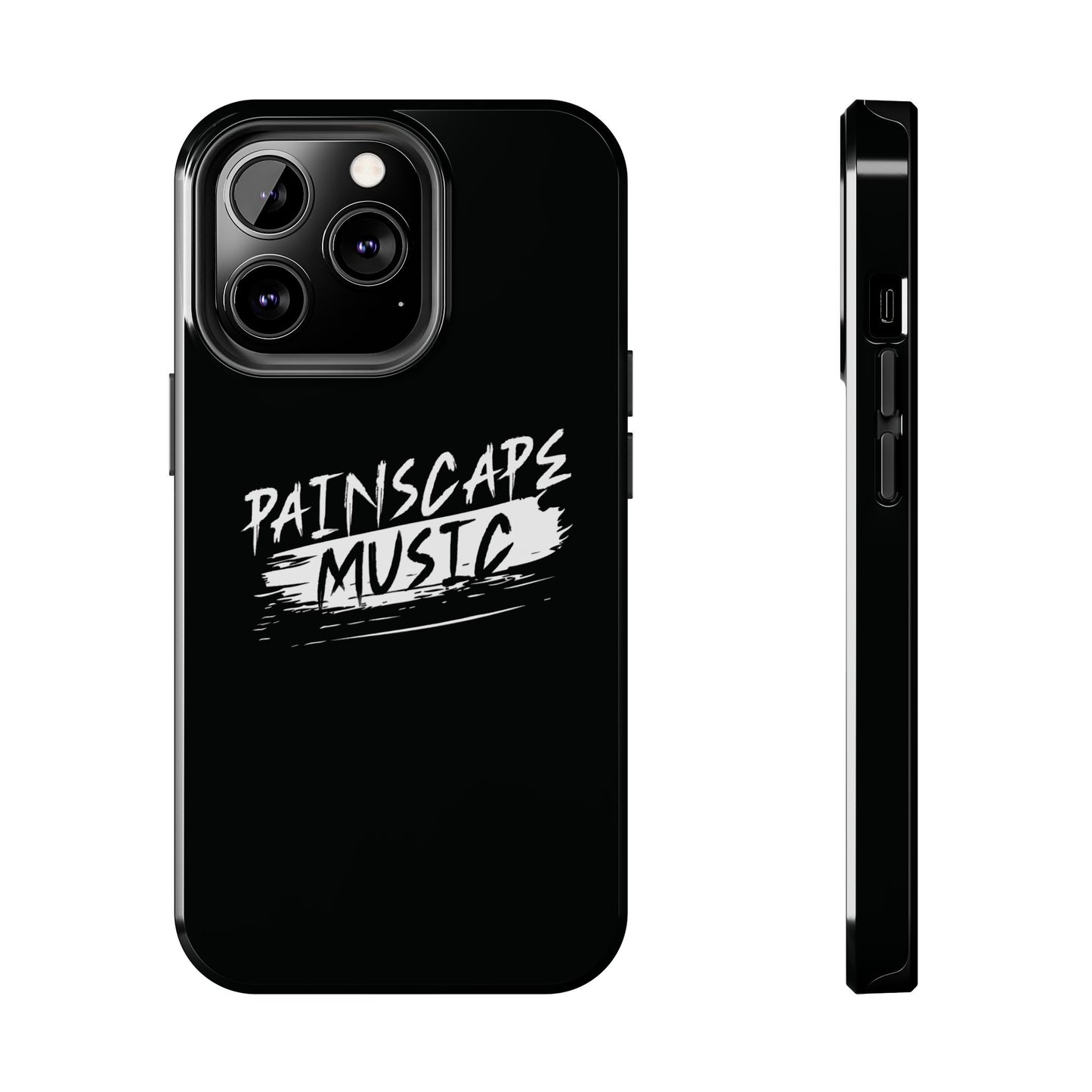 Tough Phone Case — "Painscape Music" Black Protective Phone Cover
