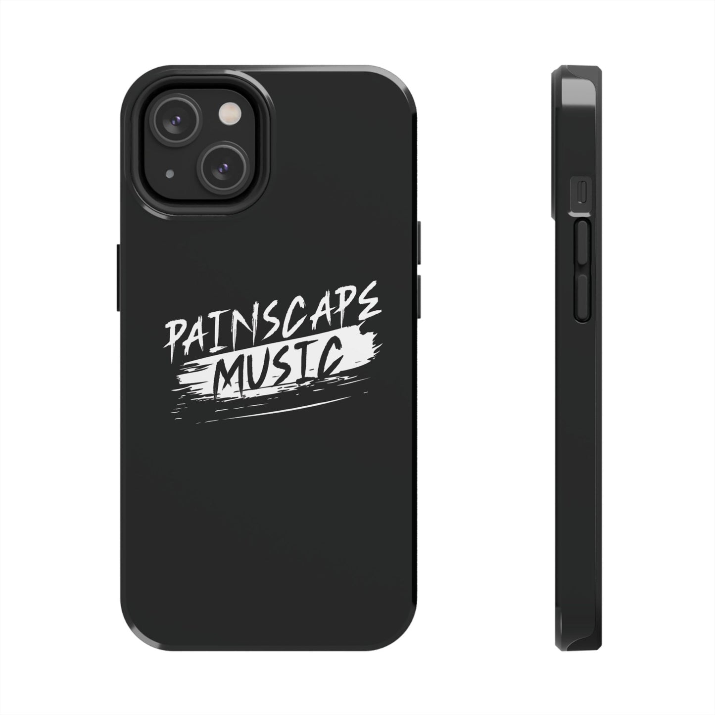 Tough Phone Case — "Painscape Music" Black Protective Phone Cover